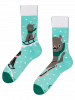Cat and Sledge - Winter Socks - Good Mood